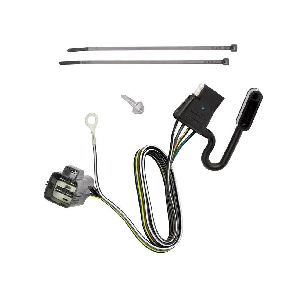118720 – TEKONSHA Trailer Wiring Connector, 4-Way Flat Replacement For OEM Wiring Harness With Circuit Protected Modu...